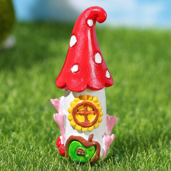 Казковий будиночок 5.5 х 4 см для мікроландшафту та хенд-меду Червоний Одеса