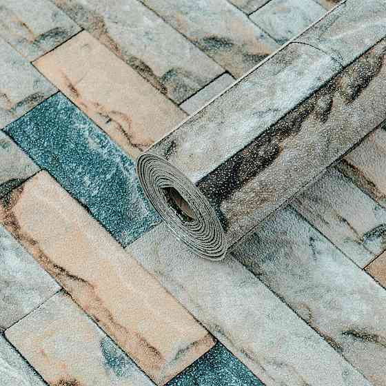 Самоклеящиеся обои Бирюзовый кирпич Киев