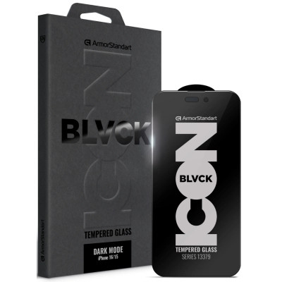 Скло захисне Armorstandart Dark Mode Apple iPhone 16 / 15 (ARM85815) Вінниця - фото 1