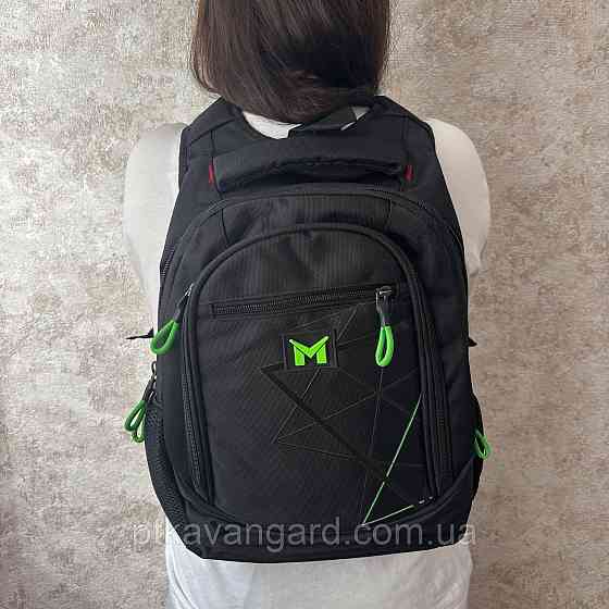 Рюкзак школьный подростковый 35х20х42см (3 отделения, 3 кармана, на молнии, в пакете) 3 вида Хмельницкий