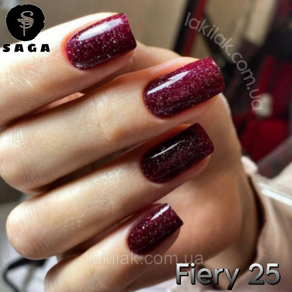Світловідбиваючий гель-лак SAGA 25 Fiery 9мл Херсон - изображение 1
