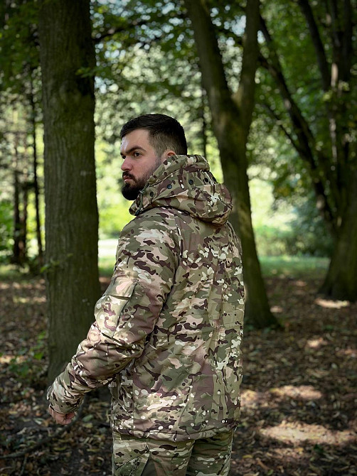 Тактическая зимняя куртка Куртка Куртка 4.5.0 нейлон Level 15 мультикам на подкладке Omni-Heat с капюшоном WAR Львов - изображение 7