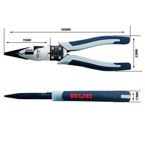 Плоскогубцы комбинированные 7&quot; многофункциональные 1.5-6мм2, 190мм, Delixi Винница - изображение 3