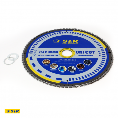 Диск пиляльний універсальний S&R UniCut Meister FWF 254х30х3 мм Одеса - фото 9