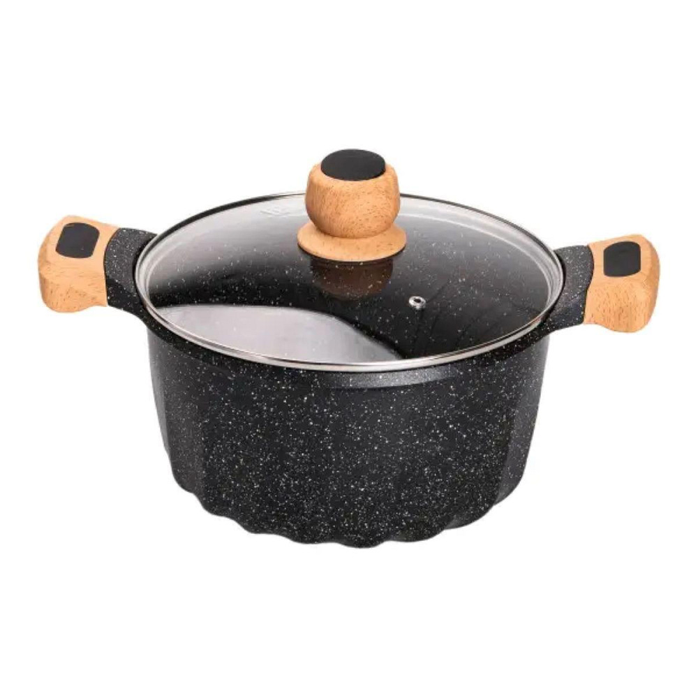 Набор посуды,3 кастрюли,с толстодонной алюминиевой лопаткой и половником MGC,черный HP-4-401B SBR Киев - изображение 9