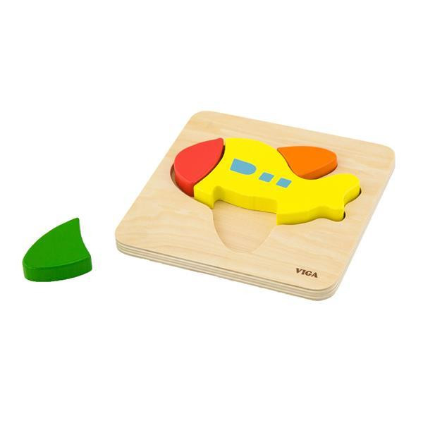 Дерев'яний мініпазл Viga Toys Літачок (50173) Харків - фото 6