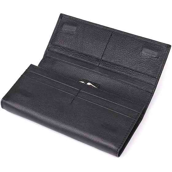 Солидный женский кошелек из натуральной кожи ST Leather 23088 Черный Киев