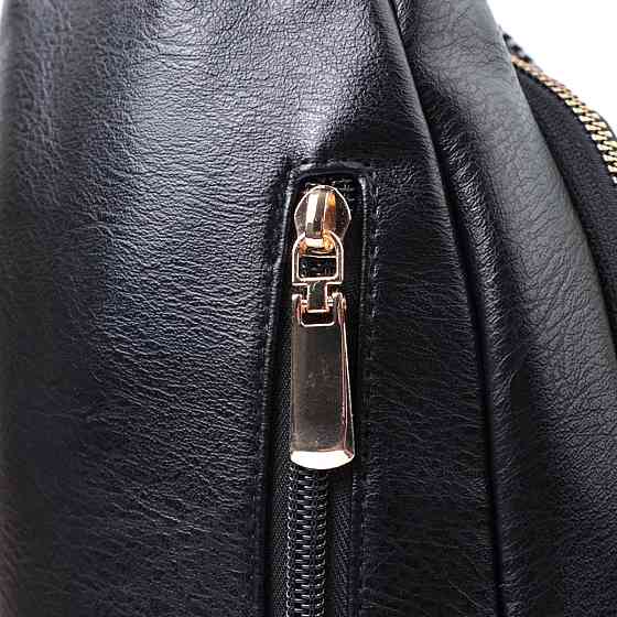 Цікава жіноча сумка з однією лямкою через плече з екошкіри Vintage 22759 Чорний Київ