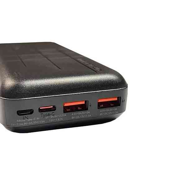 Зовнішній акумулятор XO PR188 fast charge light display PD20W+QC22.5W 20000mAh Black Киев