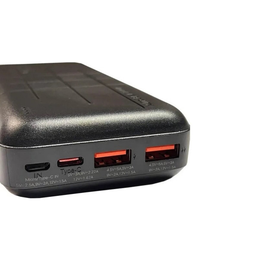 Зовнішній акумулятор XO PR188 fast charge light display PD20W+QC22.5W 20000mAh Black Киев - изображение 5