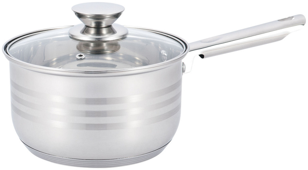 Ковш UNIQUE UN-5052 из нержавеющей стали с крышкой, объем 1.2 л, подходит для всех типов плит Одесса - изображение 2