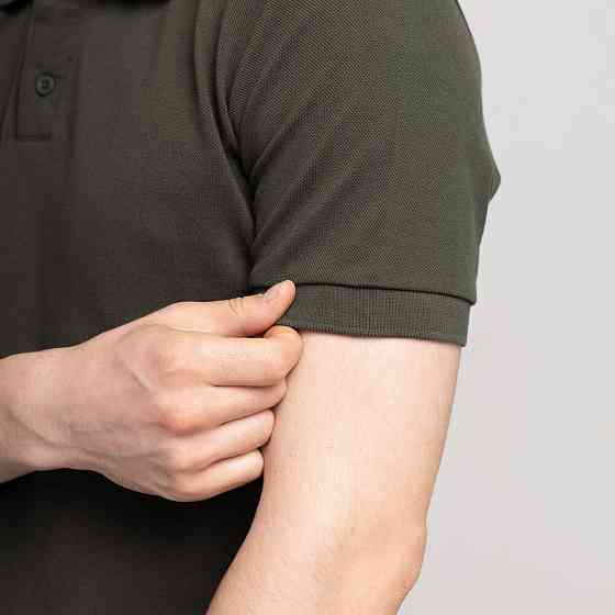 Хакі футболка поло весняна. Легке літнє чоловіче хакі поло Pobedov Royal Київ