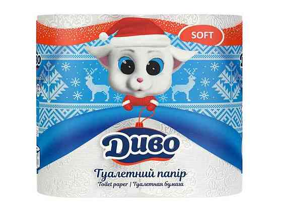 Туалетний папір 4шт 2шар на гільзі білий SOFT ТМ ДИВО   Solmir Київ