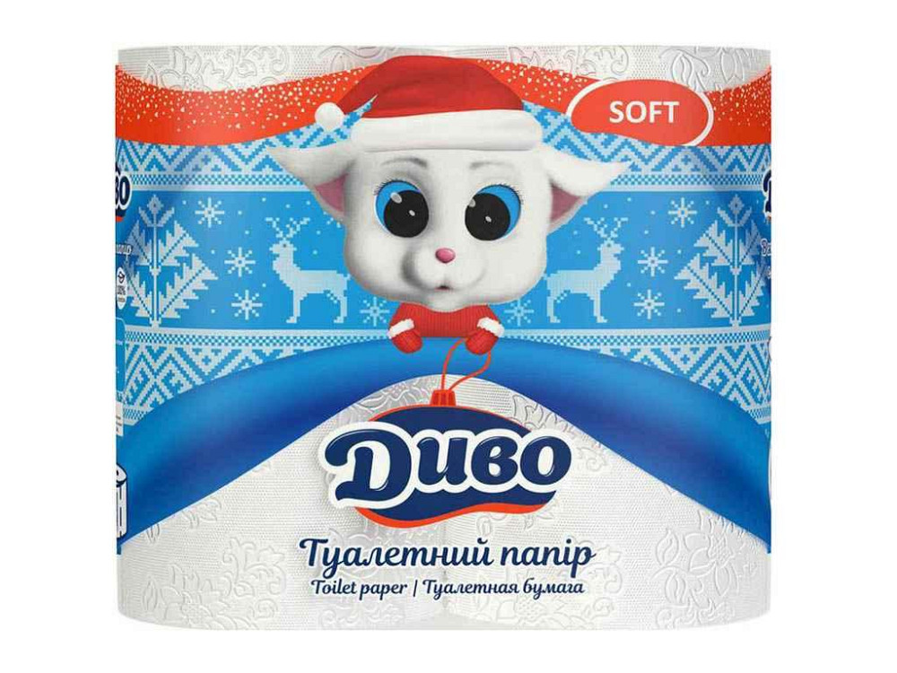 Туалетний папір 4шт 2шар на гільзі білий SOFT ТМ ДИВО   Solmir Київ - фото 1