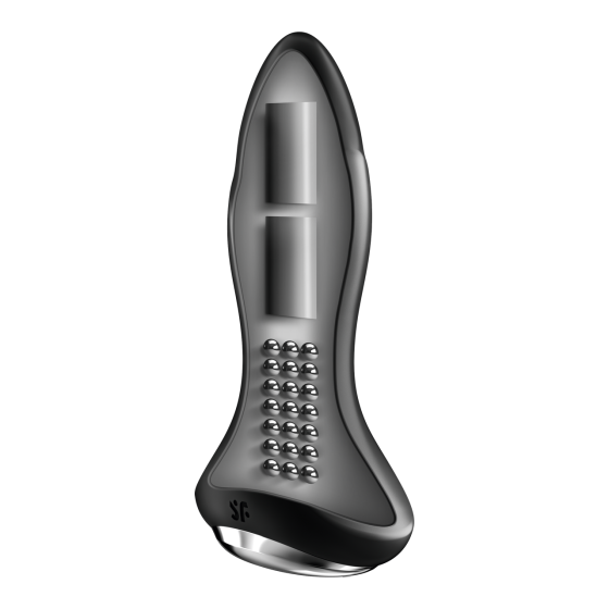 Анальный смарт-вибратор Rotator Plug 1+ с вибрацией и имитацией римминга, черный цвет Satisfyer (Германия) Sex Aura Киев