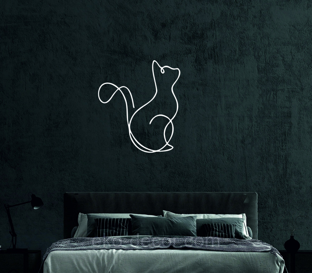 Декоративное настенное 3D Панно «Кот» Декор на стену с объемом 70*51 см, Белый Киев - изображение 4