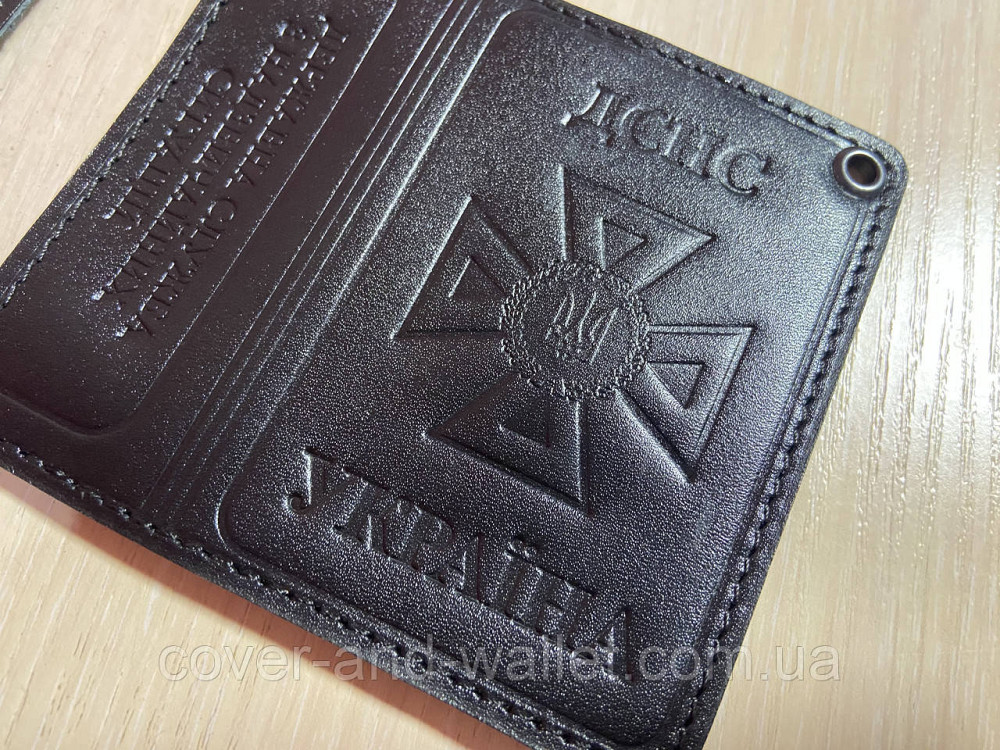 Обкладинка для нового посвідчення ДСНС із кишенею для жетону Puos Київ - фото 4