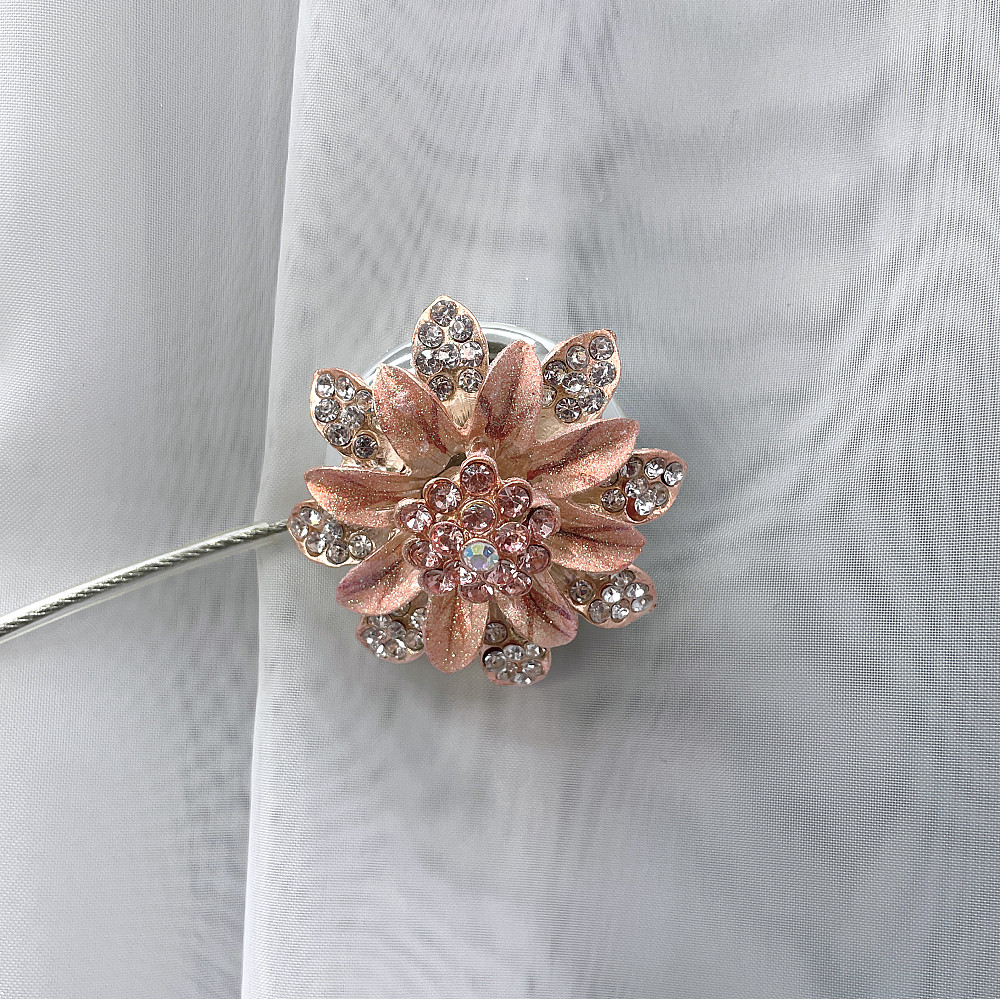 Магніти для штор та гардин "Flowers" набір 2 шт Персиковий (81-191) Київ - фото 2