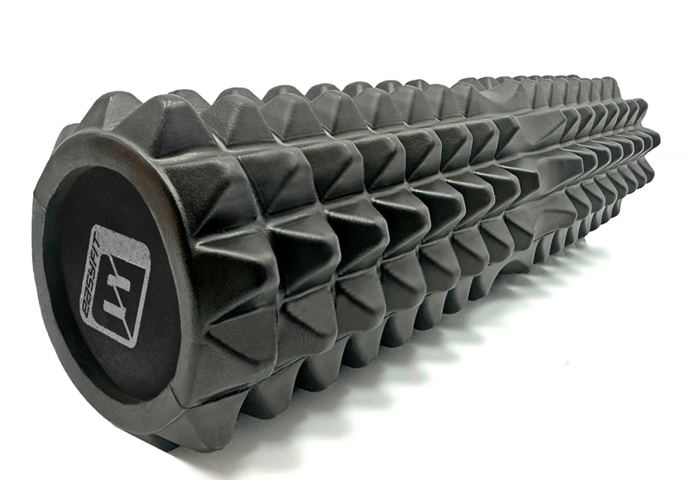 EasyFit Масажний ролик EasyFit Solid Grid Roller 45 см v.2.2s чорний Київ - фото 1