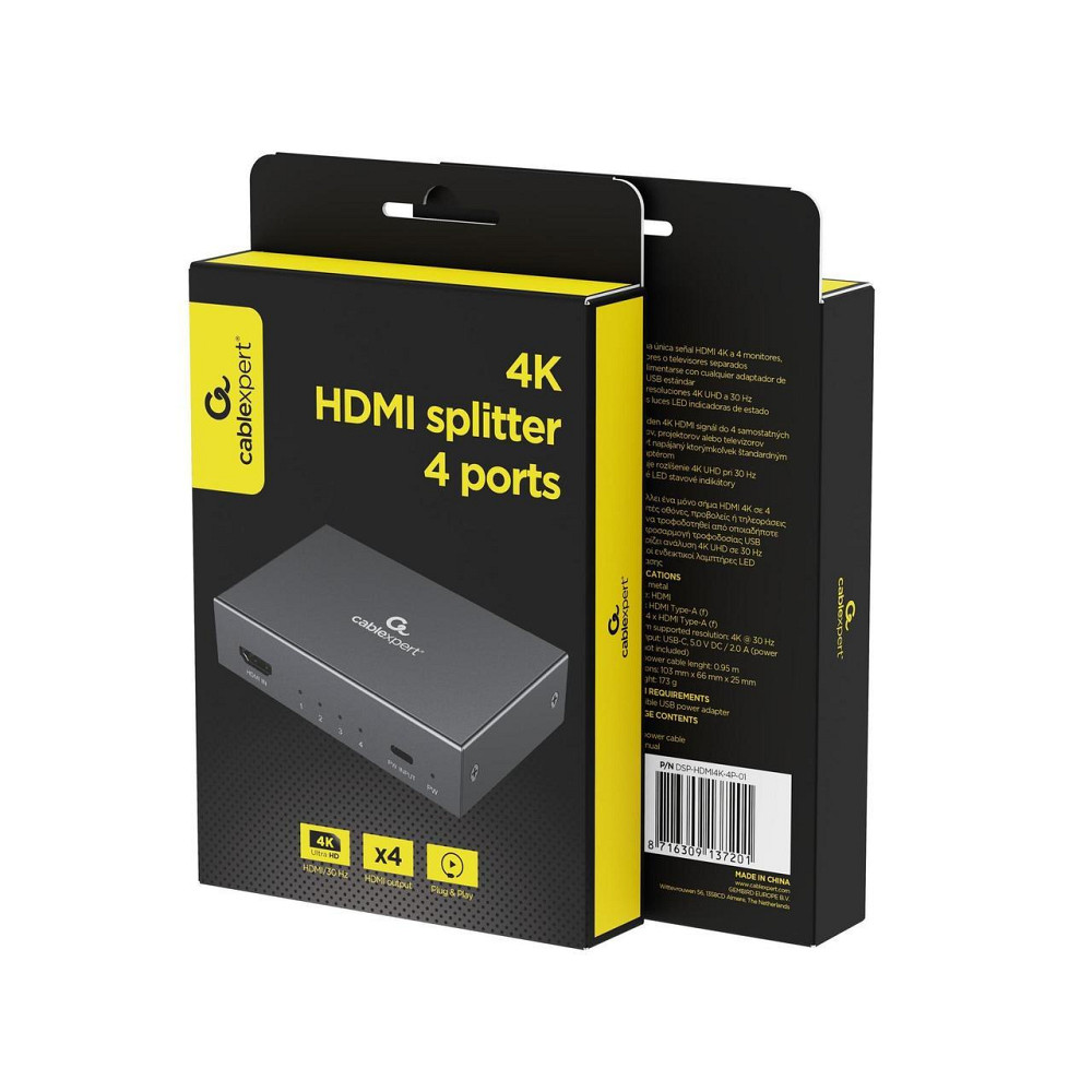 Розгалужувач HDMI сигналу Cablexpert (DSP-HDMI4K-4P-01) ( 21813 ) Харків - фото 2