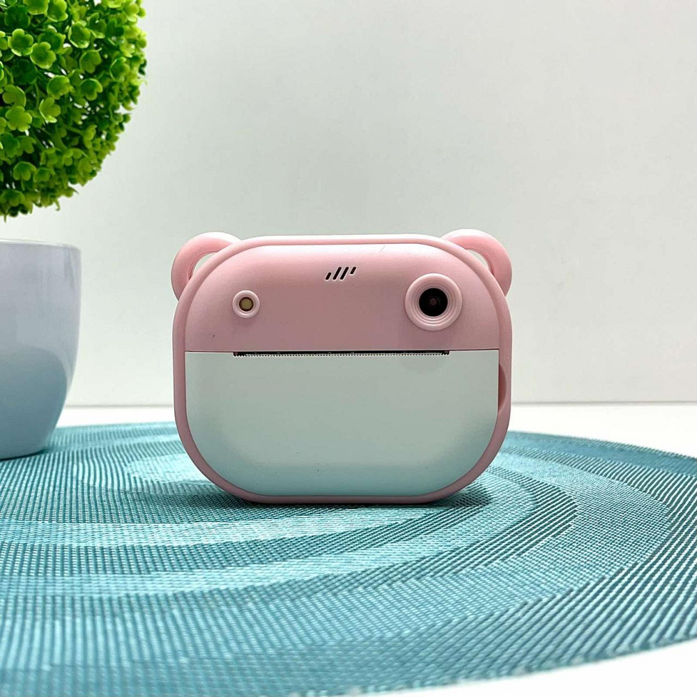 Фотоапарат-принтер фронтальна камера чб друк USB-кабель 2 рулони термопаперу звук фото відео ігри SD роз'єм Рожевий (C 66631) Чернігів - фото 4