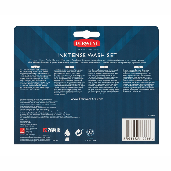 Набор чернильных карандашей Inktense Wash Set в металлическом пенале Derwent Киев