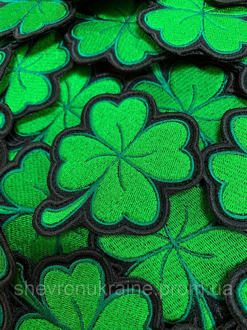 Шеврон клевер (Форма контурная. На липучке) Размер 7x7см Киев - изображение 4
