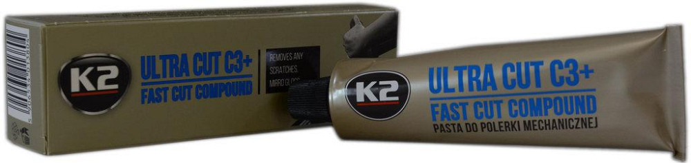 Професійна поліроль абразивна паста K2 Ultra Cut C3+ для полірувальної машинки, 100 г Чортків - фото 1