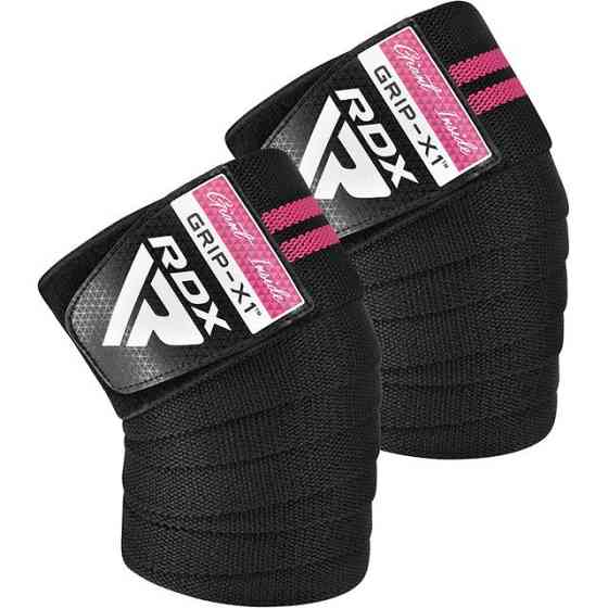 Бинти на коліна RDX GYM KNEE WRAP R11 BLACK/PINK Кам'янське