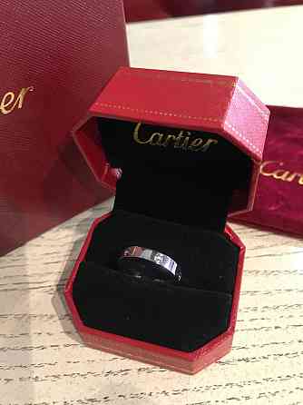 Cartier кільце LOVE тонке під срібло/карт'я кільце тонке в білому золоті Одеса