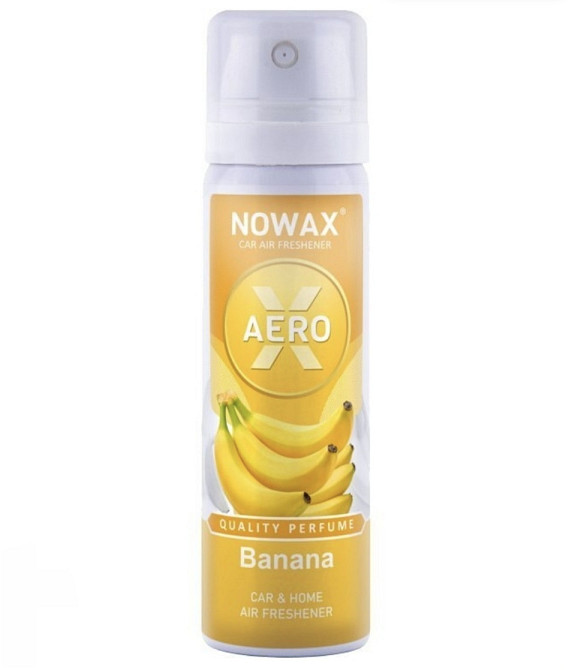Ароматизатор  Novax X Aero 75 мл аерозольний освіжувач повітря Banana Смела - изображение 1