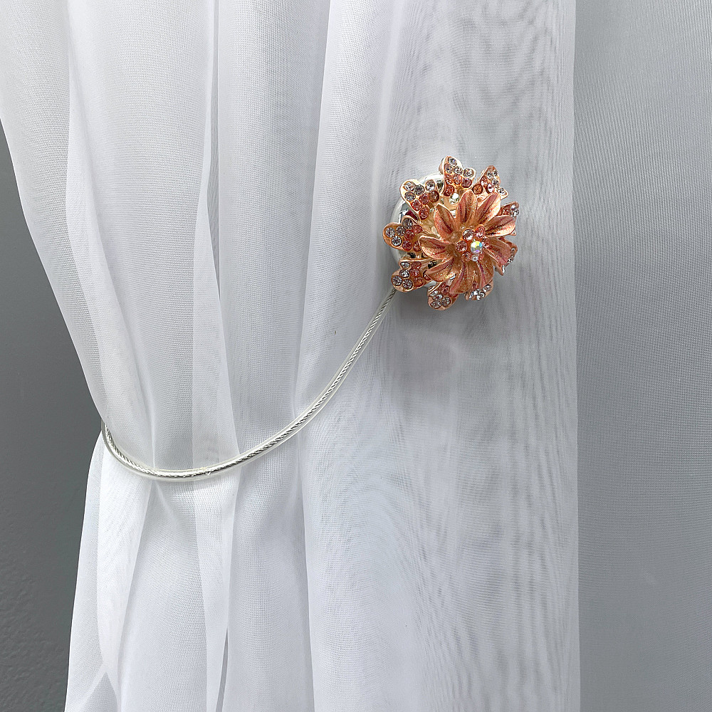 Магніти для штор та гардин "Flowers" набір 2 шт Персиковий (81-197) Київ - фото 3