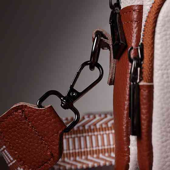 Удобная сумка для женщин на каждый день из натуральной кожи Vintage 22589 Белая Киев