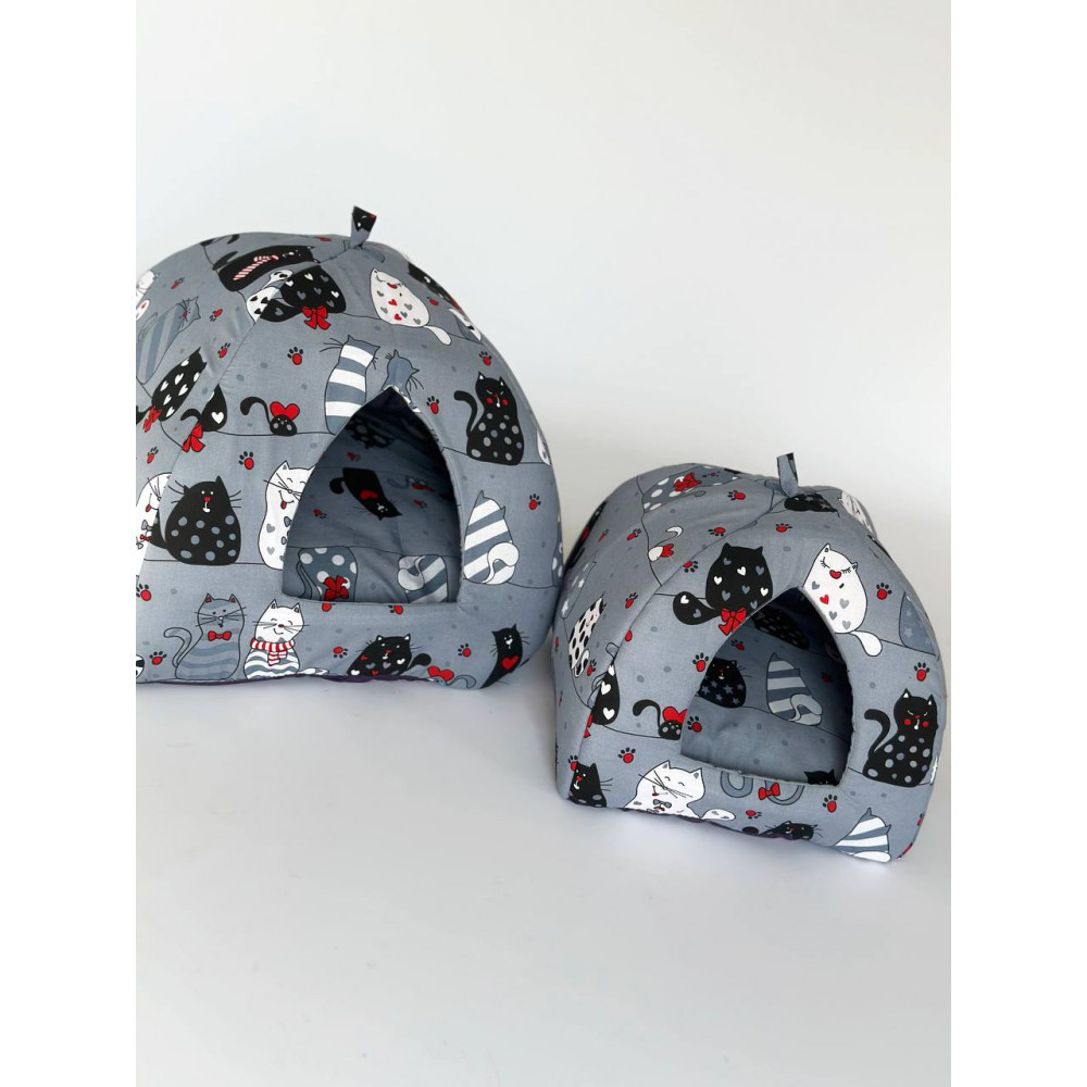 М'який будиночок для домашніх тварин собак та котів 1352 S (35*35*40см), Сірий Київ - фото 5