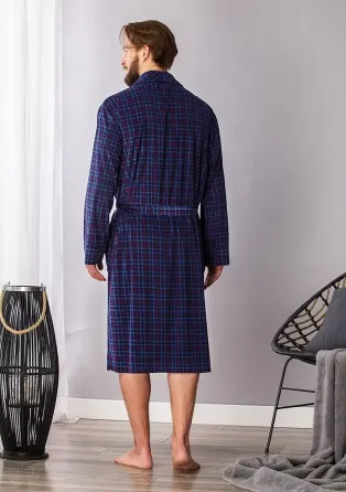 Клітчастий чоловічий халат KEY MGL 458 B21 XL/XXL Київ