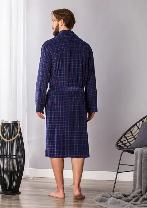 Клітчастий чоловічий халат KEY MGL 458 B21 XL/XXL Київ - фото 2