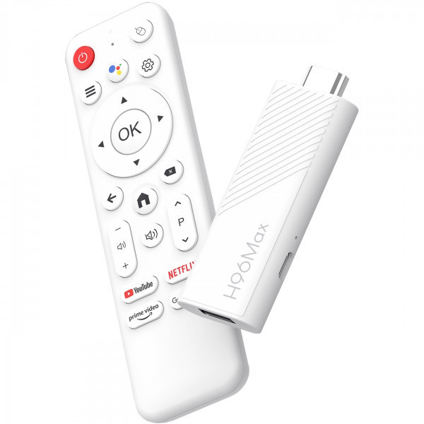 TV Медіаплеєр H96 MAX H313 TV Stick 2/16Gb/ Allwinner H313/ Android 14/ WiFi 2.4G+5G/білий Київ - фото 1