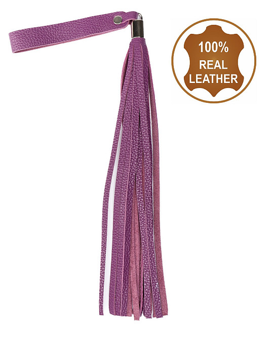 Флоггер из натуральной кожи Flirty Soft Leather - Violet, BM-00024 Sex Aura Киев - изображение 1
