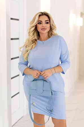 Женское платье оптом Lelitt Батал 54-56, Голубой Киев