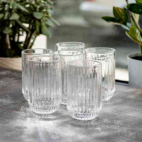 Набір склянок з товстого скла 6 шт скляні стакани 500 мл для холодних напоїв скляні стакани 500 мл HP-YH-37 Коломия