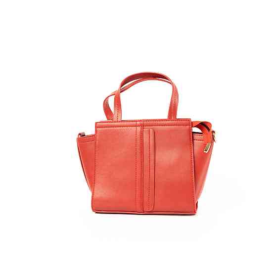 Сумка женская на молнии из искусственной кожи, с съемным плечевым ремешком и двумя ручками, Красный Каменец-Подольский