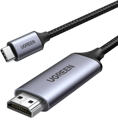 Кабель UGREEN MM142 USB-C to HDMI Male to Male Cable Aluminum Shell 1.5m (Gray Black)(UGR-50570) Киев