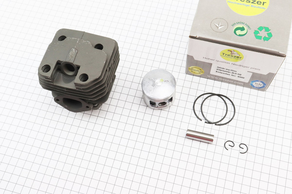 Циліндр к-кт (цпг) 4500 45сс-43mm (палець 11mm) "чорний" Київ - фото 1