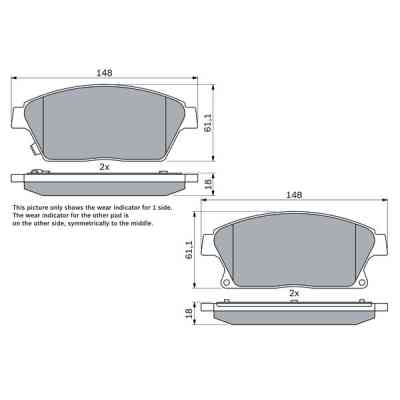 Тормозные колодки Bosch 0 986 494 434 Винница