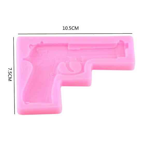 Молд силиконовый Пистолет 105 на 75 мм розовый Киев