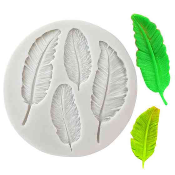 Молд силіконовий Пір'ячко 88 мм сірий Київ