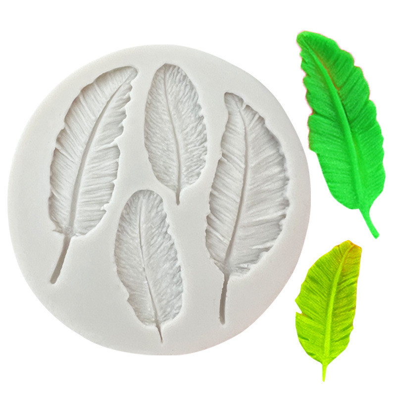 Молд силиконовый Перышки 88 мм серый Киев - изображение 1