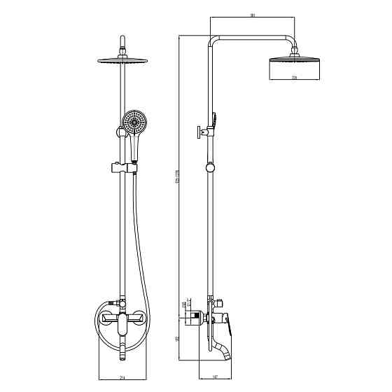 Corso Душевая система Moro с картриджным смесителем CORSO (9630400) Киев
