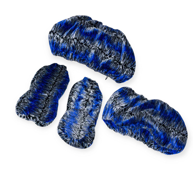 Чохли універс. "хутряні" сині 3-х кольорові №5 салону Мукачево - фото 1