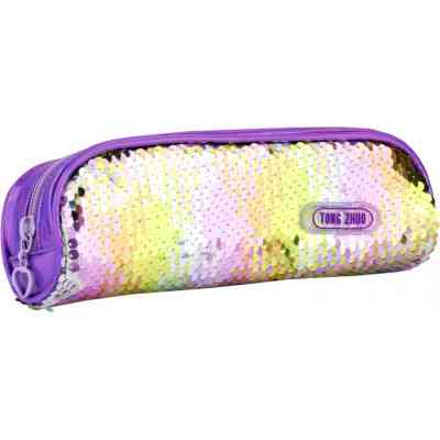 Пенал Cool For School 2 відділення з паєтками Фіолетовий (CF6490-purple) Вінниця